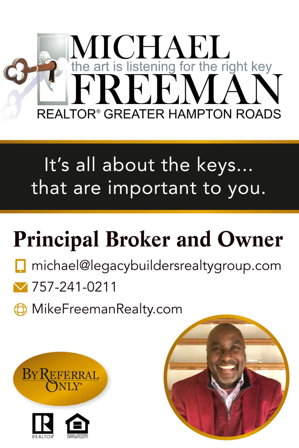 Michael Freeman: Realtor, Greater Hampton Roads: The Art Is Listening for the Right Key cover